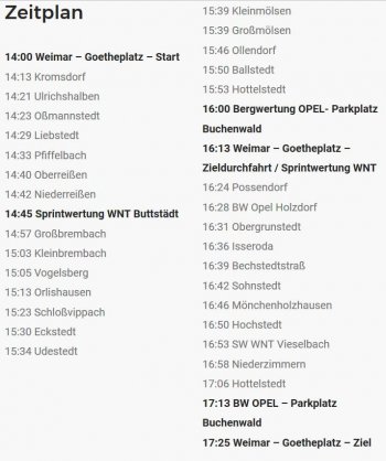 Lotto Ladies Tour 2017 - Zeitplan