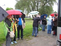 Ankunft bei Regen