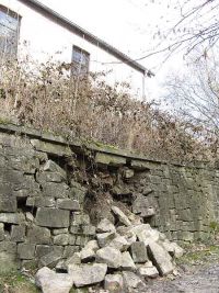 Loch in der Kirchenbergmauer