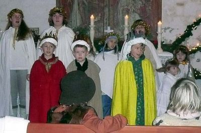 Teilnehmer am Krippenspiel