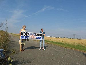 Unser Spanntransparent