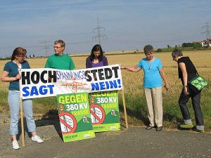 Vor den bestehenden Leitungen