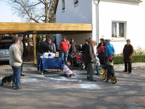Fernsehleute in der Schmette