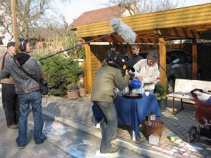 Filmen von Kaffeetassen