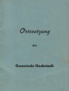 Deckblatt der Ortssatzung