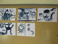 Künstler malen mit Waid