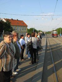 Warten auf die Anschluss-Bahn