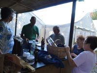 Vorbereitung aufs Waidfest - Wie standen Tische und Bänke 2015?