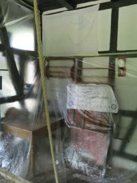 Zuhängen des Museums